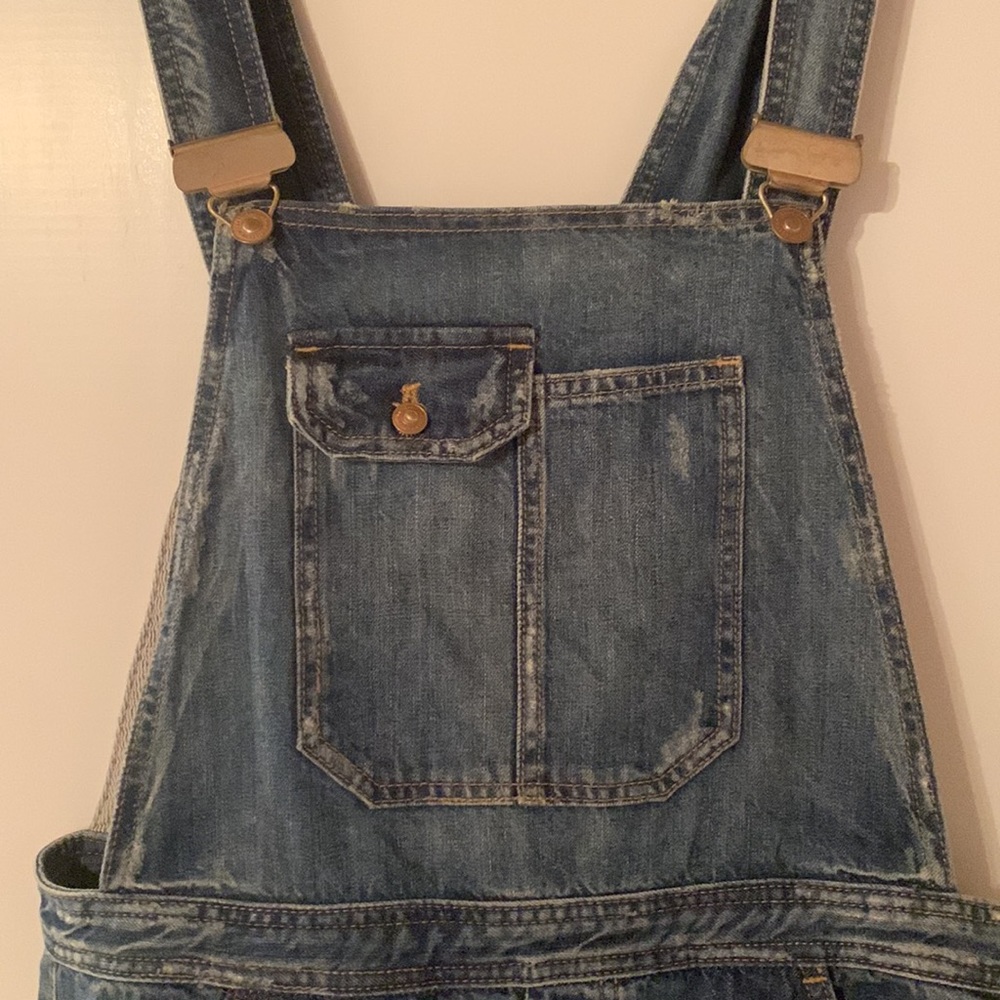 Zara denim distressed overalls - Picture 3 of 7